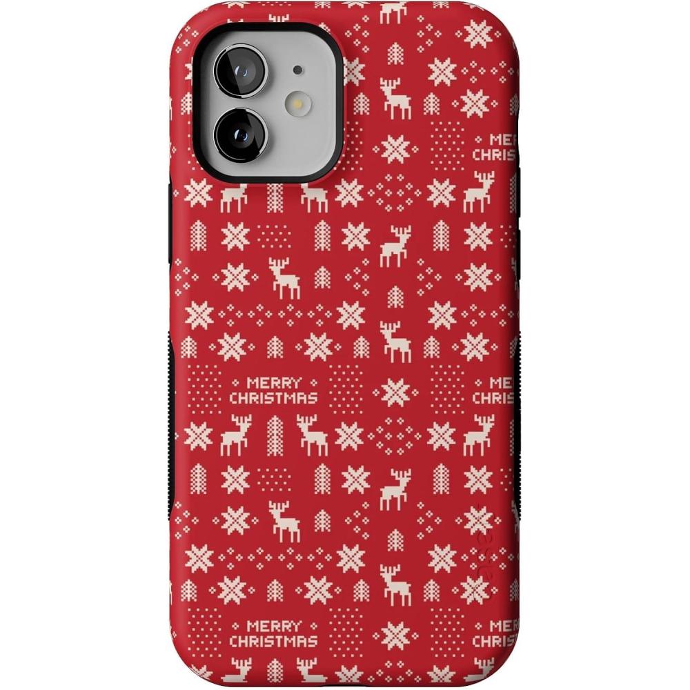 imageCasely iPhone 1212 Pro Case  Stocking Stuffer  Christmas Knit  Bold Protective Design  MagSafe Compatible Design