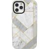 Sharp Lines | Geo White and Gold Marble