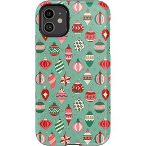 Casely iPhone 11 Pro Max Case | Built Too Sweet | Frosted Village | Essential Slim Dual-Layer Protective Design(All Decked Out | Festive Ornaments)