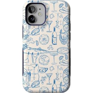 Casely iPhone 12 Mini Case | Dark Fantasy | Contrast Floral | Bold Protective Design | Compatible with MagSafe(Amalfi Aperitivo | Dolce Vita)