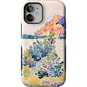 Casely iPhone 12 Mini Case | Dark Fantasy | Contrast Floral | Bold Protective Design | Compatible with MagSafe(Calm Waters | The Met Museum)