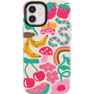 Casely iPhone 12 Mini Case | Dark Fantasy | Contrast Floral | Bold Protective Design | Compatible with MagSafe(Crayola | Doodle Bug | Crayola Crayon)