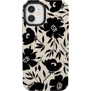 Casely iPhone 12 Mini Case | Dark Fantasy | Contrast Floral | Bold Protective Design | Compatible with MagSafe(Dark Fantasy | Contrast Floral)