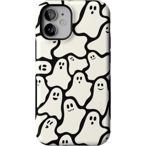 Casely iPhone 12 Mini Case | Dark Fantasy | Contrast Floral | Bold Protective Design | Compatible with MagSafe(Don’t Ghost Me | Halloween)