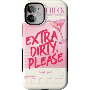 Casely iPhone 12 Mini Case | Dark Fantasy | Contrast Floral | Bold Protective Design | Compatible with MagSafe(Extra Dirty Please | Fun on Weekdays)