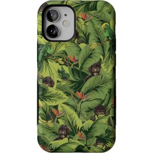 Casely iPhone 12 Mini Case | Dark Fantasy | Contrast Floral | Bold Protective Design | Compatible with MagSafe(Frida Kahlo | Sneaky Monkeys | Jungle Floral)