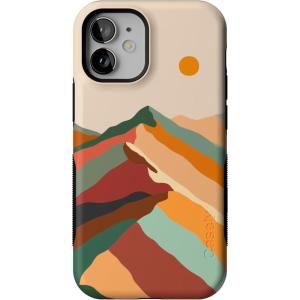 Casely iPhone 12 Mini Case | Dark Fantasy | Contrast Floral | Bold Protective Design | Compatible with MagSafe(Magic Mountain | Colorblock)