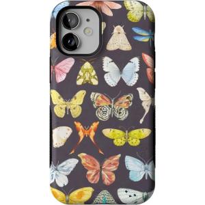 Casely iPhone 12 Mini Case | Dark Fantasy | Contrast Floral | Bold Protective Design | Compatible with MagSafe(Midnight Monarch | Jenna Palek x Casely)