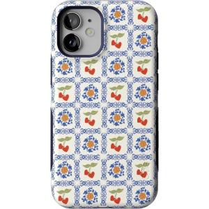 Casely iPhone 12 Mini Case | Dark Fantasy | Contrast Floral | Bold Protective Design | Compatible with MagSafe(Palermo | Dippin’ Daisy’s Italian Coast)
