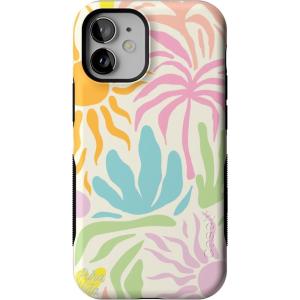Casely iPhone 12 Mini Case | Dark Fantasy | Contrast Floral | Bold Protective Design | Compatible with MagSafe(Pura Vida | Oasis)