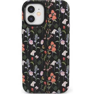 Casely iPhone 12 Mini Case | Dark Fantasy | Contrast Floral | Bold Protective Design | Compatible with MagSafe(Secret Garden | Mixed Floral)