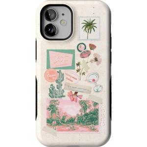 Casely iPhone 12 Mini Case | Dark Fantasy | Contrast Floral | Bold Protective Design | Compatible with MagSafe(Vintage Vacay | FashionPass x Casely)