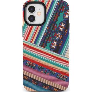 Casely iPhone 12 Mini Case | Dark Fantasy | Contrast Floral | Bold Protective Design | Compatible with MagSafe(Wearing Layers | Layered Patchwork)