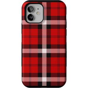 Casely iPhone 12/12 Pro Case | As if! | Red Plaid | Bold Protective Design | MagSafe Compatible Design