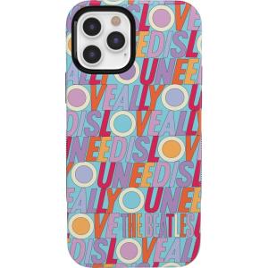 Casely iPhone 12/12 Pro Case | Be Mine | Tiny Hearts | Bold Protective Design | Compatible with MagSafe(Beatles | All You Need Is Love)