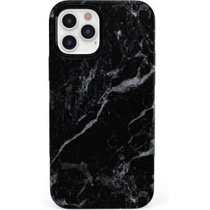 Casely iPhone 12/12 Pro Case | Be Mine | Tiny Hearts | Bold Protective Design | Compatible with MagSafe(Black Pearl Marble)
