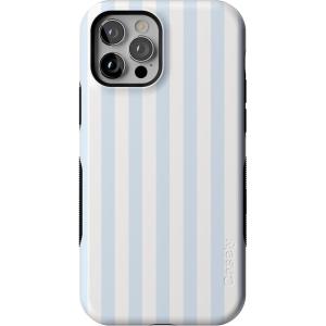Casely iPhone 12/12 Pro Case | Be Mine | Tiny Hearts | Bold Protective Design | Compatible with MagSafe(Blue Stripes | Sunday Best)
