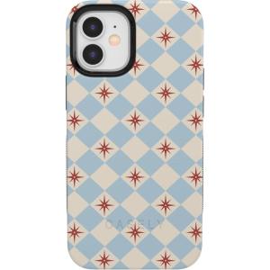 Casely iPhone 12/12 Pro Case | Be Mine | Tiny Hearts | Bold Protective Design | Compatible with MagSafe(Chelsea Checker | Starlight Tiles)