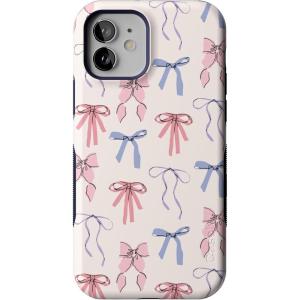 Casely iPhone 12/12 Pro Case | Be Mine | Tiny Hearts | Bold Protective Design | Compatible with MagSafe(Coquette Girlie | Pastel Bows)