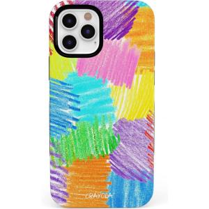Casely iPhone 12/12 Pro Case | Be Mine | Tiny Hearts | Bold Protective Design | Compatible with MagSafe(Crayola | Scribble Me That | Rainbow Pencil)