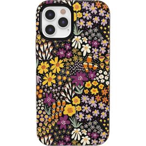 Casely iPhone 12/12 Pro Case | Be Mine | Tiny Hearts | Bold Protective Design | Compatible with MagSafe(Falling for You | Plum Floral)