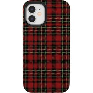 Casely iPhone 12/12 Pro Case | Be Mine | Tiny Hearts | Bold Protective Design | Compatible with MagSafe(Fireside Flannel | Signature Plaid)