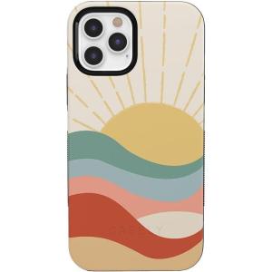 Casely iPhone 12/12 Pro Case | Be Mine | Tiny Hearts | Bold Protective Design | Compatible with MagSafe(Here Comes the Sun | Colorblock Sunset)