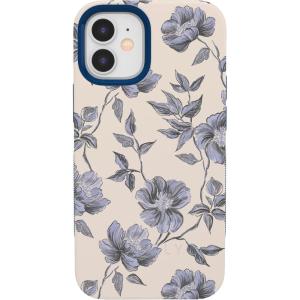 Casely iPhone 12/12 Pro Case | Be Mine | Tiny Hearts | Bold Protective Design | Compatible with MagSafe(Ink & Iris | Vintage Floral)