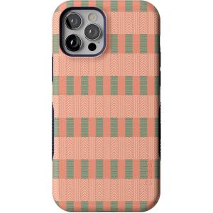 Casely iPhone 12/12 Pro Case | Be Mine | Tiny Hearts | Bold Protective Design | Compatible with MagSafe(Palm Beach | Grand Cabana)