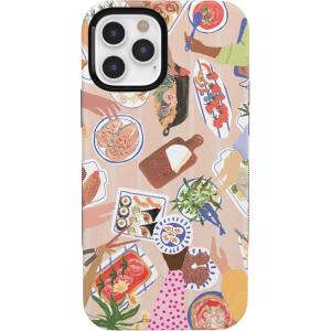 Casely iPhone 12/12 Pro Case | Be Mine | Tiny Hearts | Bold Protective Design | Compatible with MagSafe(Picnic Party | Painted Collage)