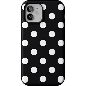 Casely iPhone 12/12 Pro Case | Be Mine | Tiny Hearts | Bold Protective Design | Compatible with MagSafe(Polka Dots | High Contrast Design)