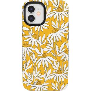 Casely iPhone 12/12 Pro Case | Be Mine | Tiny Hearts | Bold Protective Design | Compatible with MagSafe(Wild About You | Yellow Floral)