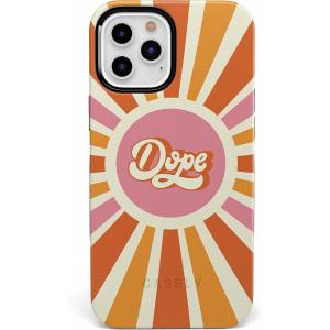 Casely iPhone 12/12 Pro Case | Be Mine | Tiny Hearts | Bold Protective Design | Compatible with MagSafe(You’re Dope | Retro Colorblock)