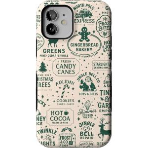 Casely iPhone 12/12 Pro Case | Santa’s Stamps | Holiday Market | Bold Protective Design | MagSafe Compatible Design