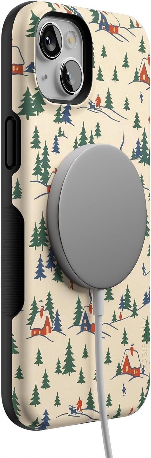 imageCasely iPhone 13 Mini Case Chalet All Day Winter Village Bold Protective Design MagSafe Compatible Design