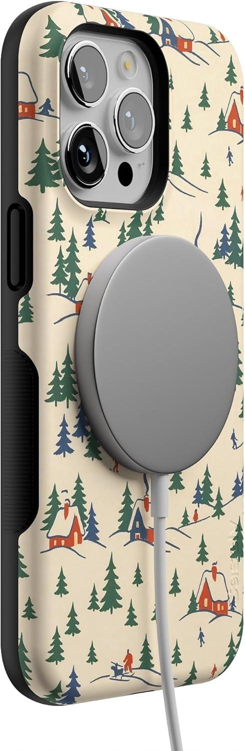 imageCasely iPhone 13 Pro Max Case Chalet All Day Winter Village Bold Protective Design MagSafe Compatible Design