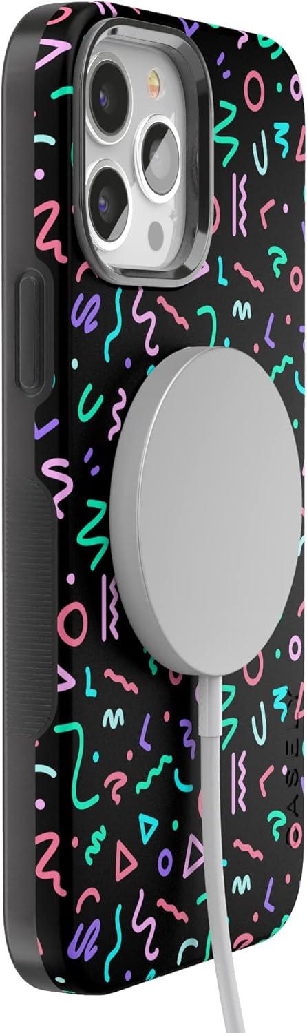 imageCasely iPhone 13 Pro Max Case Falling for You Plum Floral Bold Protective Design Compatible with MagSafeAlways Vibing Retro