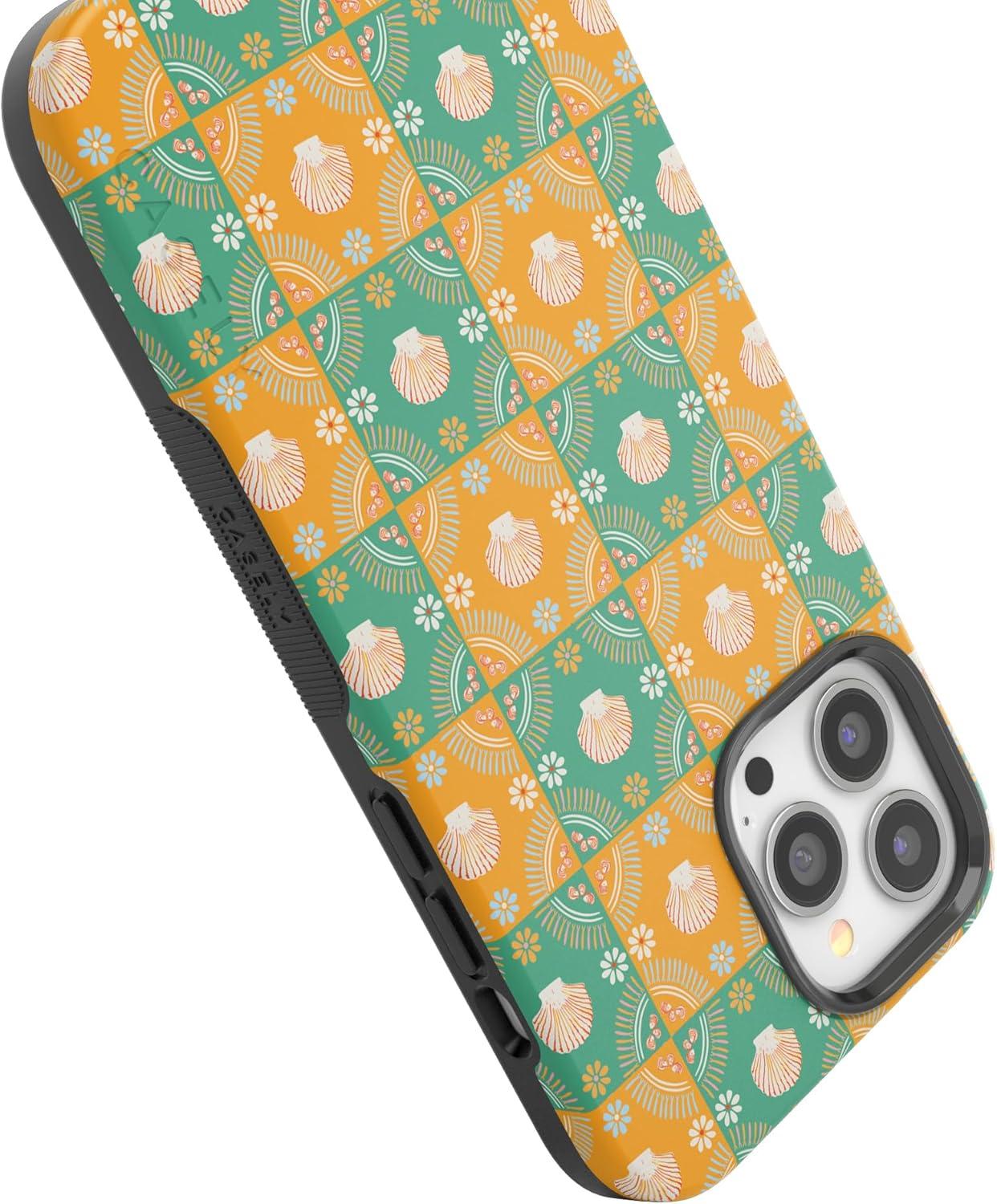 imageCasely iPhone 13 Pro Max Case Falling for You Plum Floral Bold Protective Design Compatible with MagSafeSea La Vie Dippin Daisys Tropical Vacation