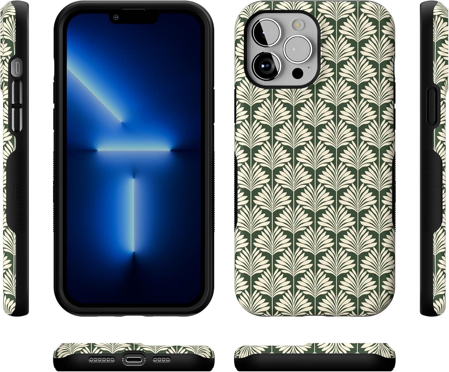 imageCasely iPhone 13 Pro Max Case Falling for You Plum Floral Bold Protective Design Compatible with MagSafeThe Boyfriend Collection Cabana Nights