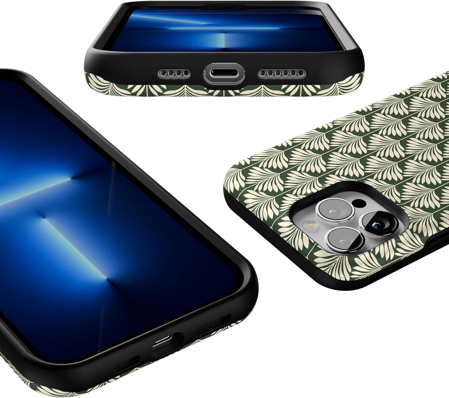 imageCasely iPhone 13 Pro Max Case Falling for You Plum Floral Bold Protective Design Compatible with MagSafeThe Boyfriend Collection Cabana Nights