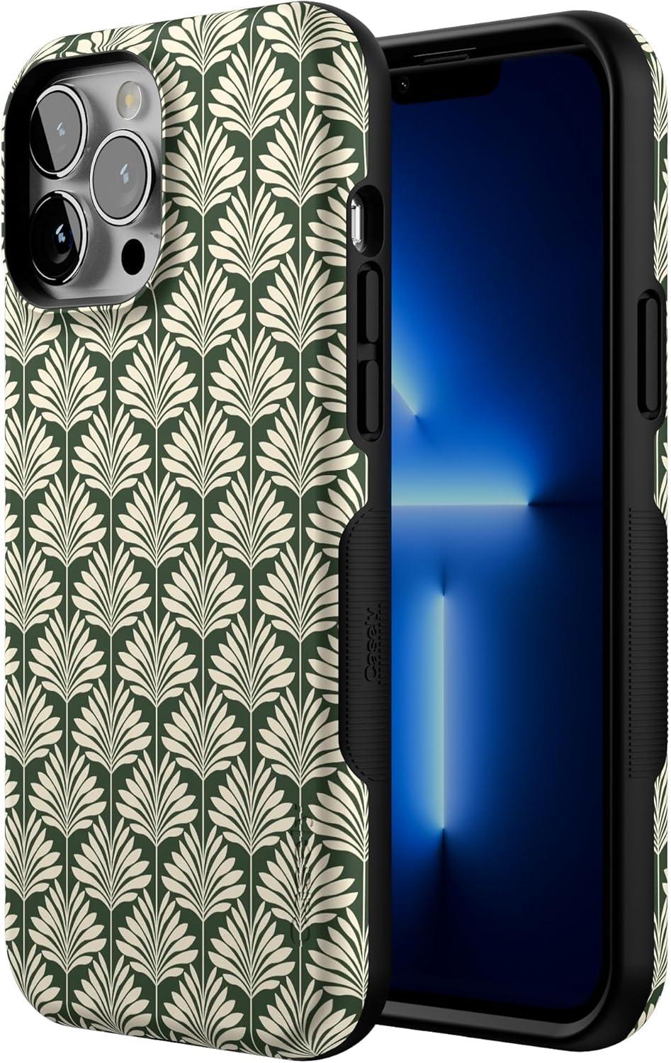 imageCasely iPhone 13 Pro Max Case Falling for You Plum Floral Bold Protective Design Compatible with MagSafeThe Boyfriend Collection Cabana Nights