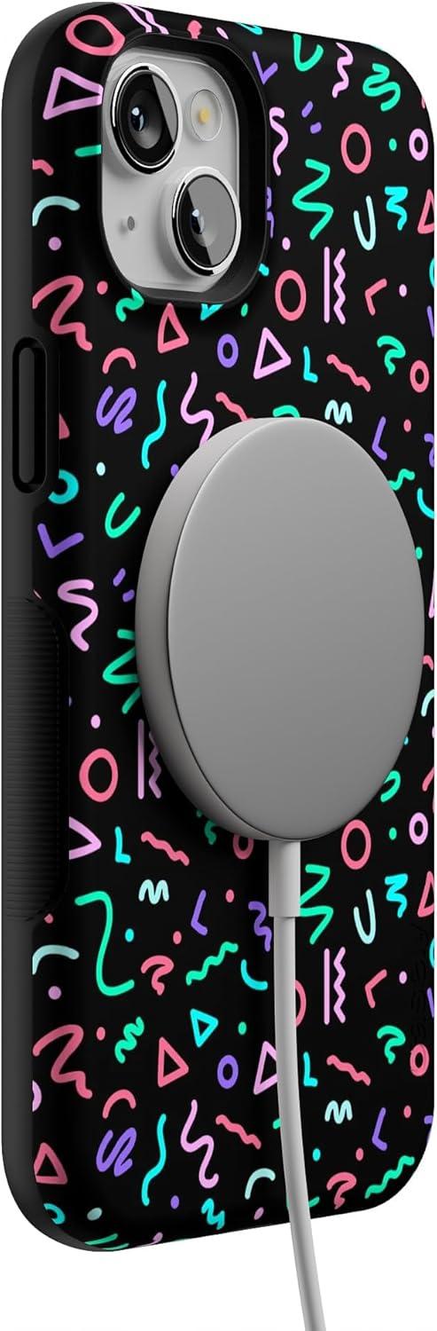 imageCasely iPhone 14 Plus Case Coquette Girlie Pastel Bows Bold Protective Design Compatible with MagSafeAlways Vibing Retro