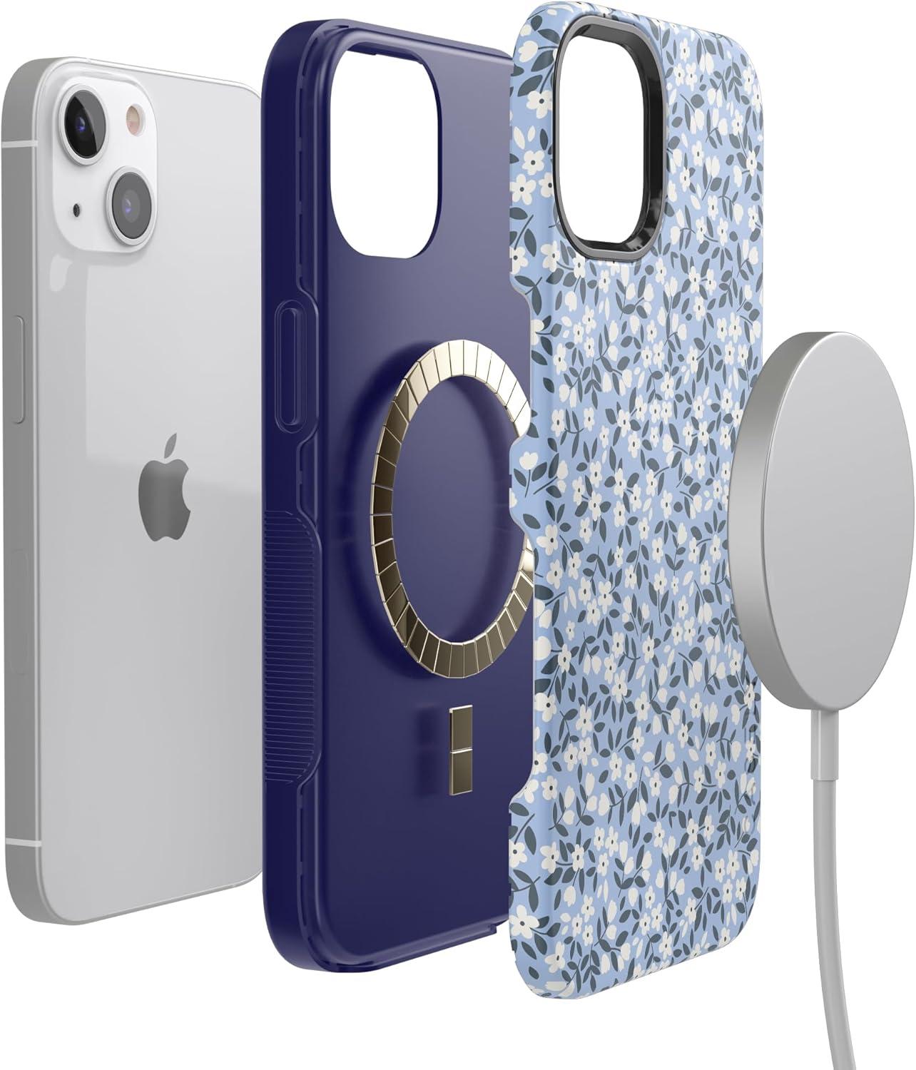 imageCasely iPhone 14 Plus Case  Opposites Attract  Day amp Night Mountains  Bold Protective Design  Compatible with MagSafePicking Daisies  Cottagecore Case