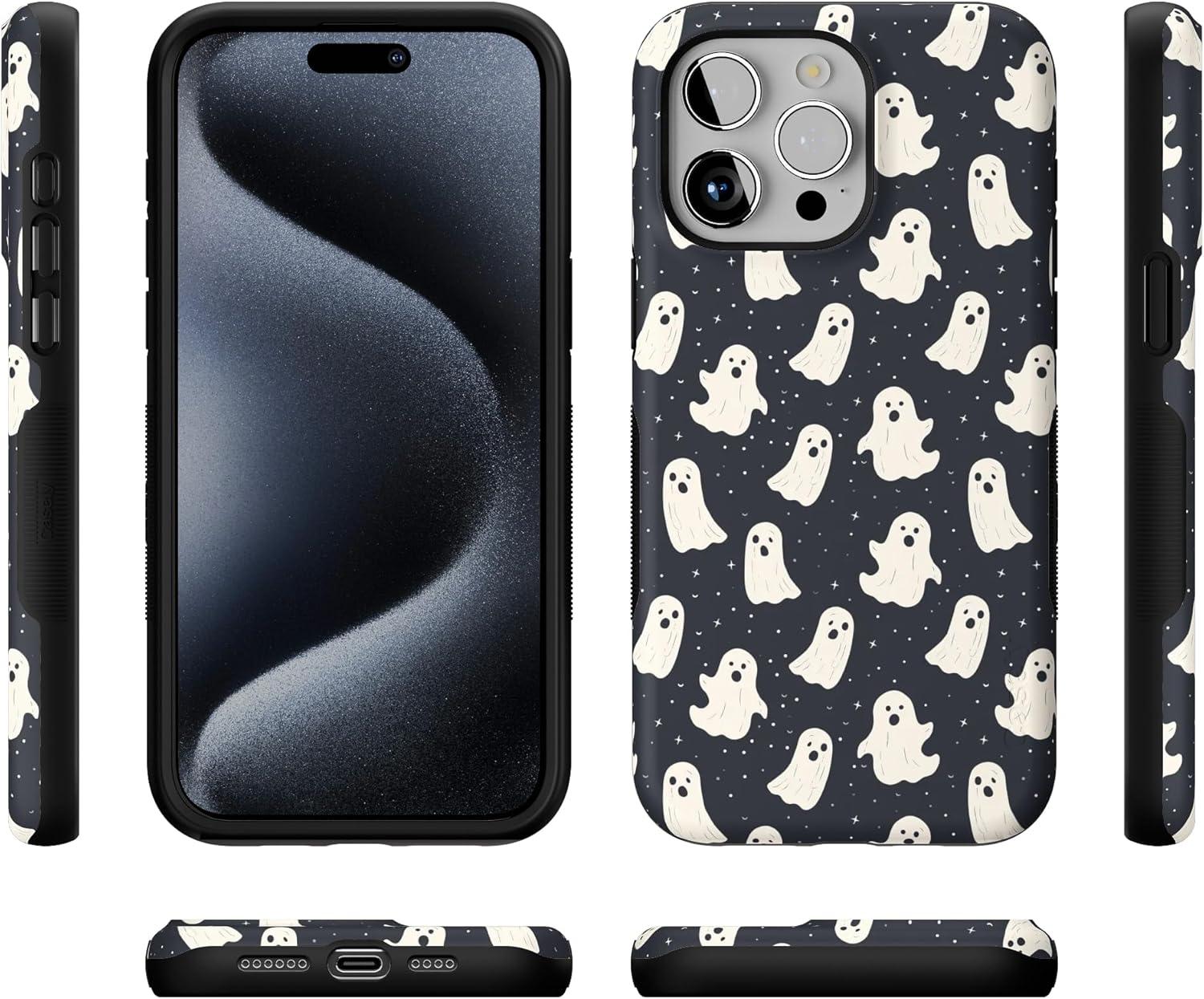 imageCasely iPhone 15 Pro Max Case All The Fun Things Fun on Weekdays Bold Protective Design Compatible with MagSafeAll Boos No Bite Friendly Ghost