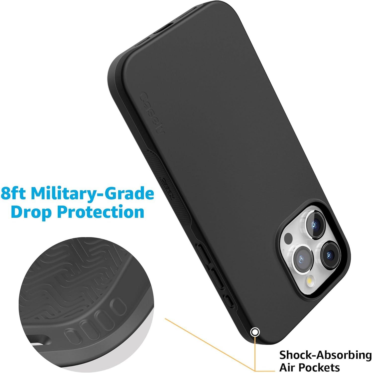 imageCasely iPhone 15 Pro Max Case All The Fun Things Fun on Weekdays Bold Protective Design Compatible with MagSafeBlack on Black