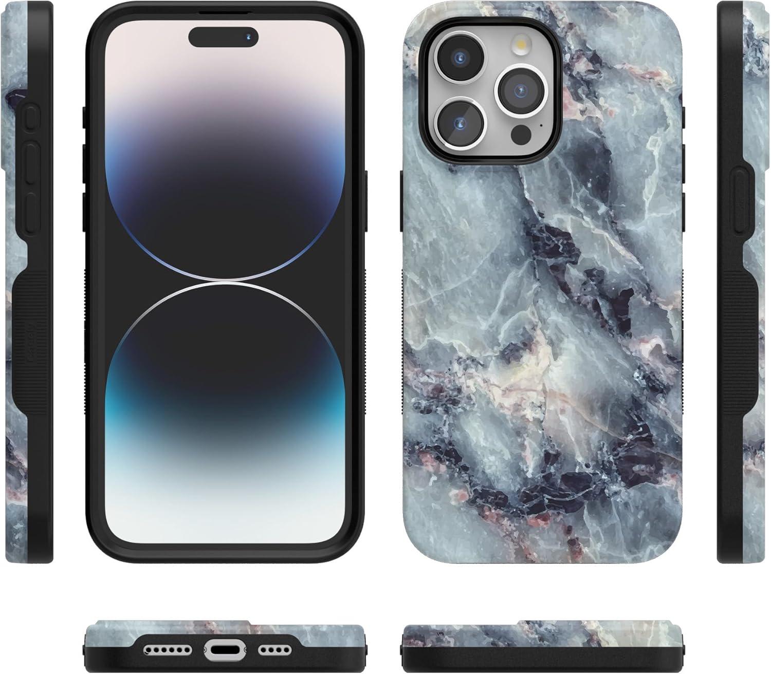 imageCasely iPhone 15 Pro Max Case All The Fun Things Fun on Weekdays Bold Protective Design Compatible with MagSafeBlue Marble