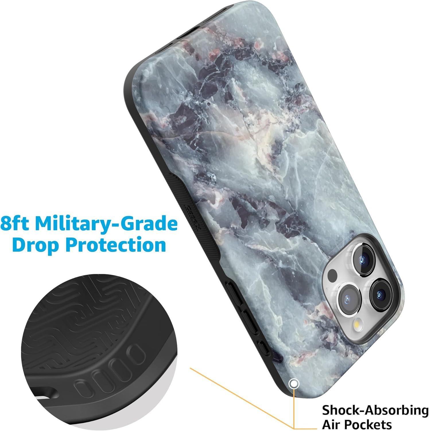 imageCasely iPhone 15 Pro Max Case All The Fun Things Fun on Weekdays Bold Protective Design Compatible with MagSafeBlue Marble