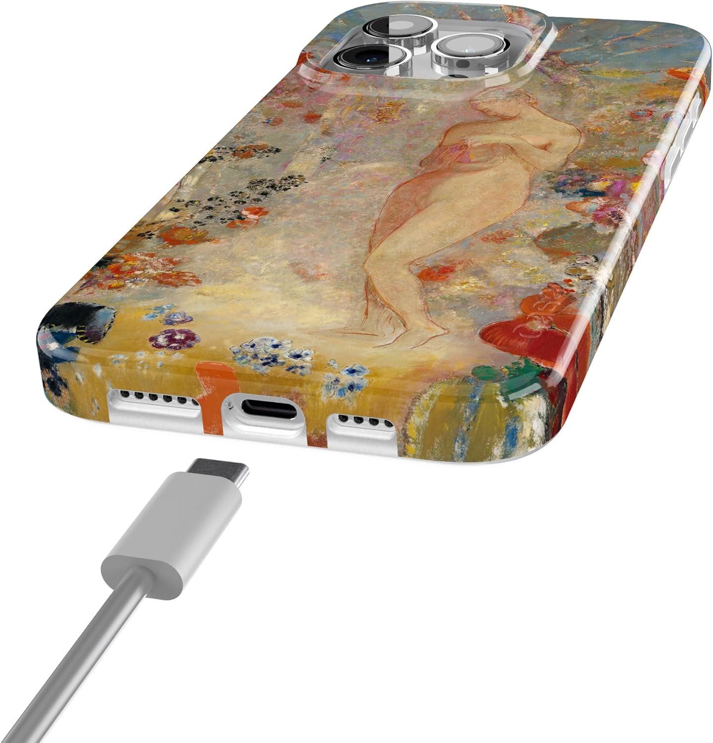 imageCasely iPhone 15 Pro Max Case Butter Yellow Stripes Sunday Best Compatible with MagSafe Classic Ultra Thin DesignPandora The Met Museum