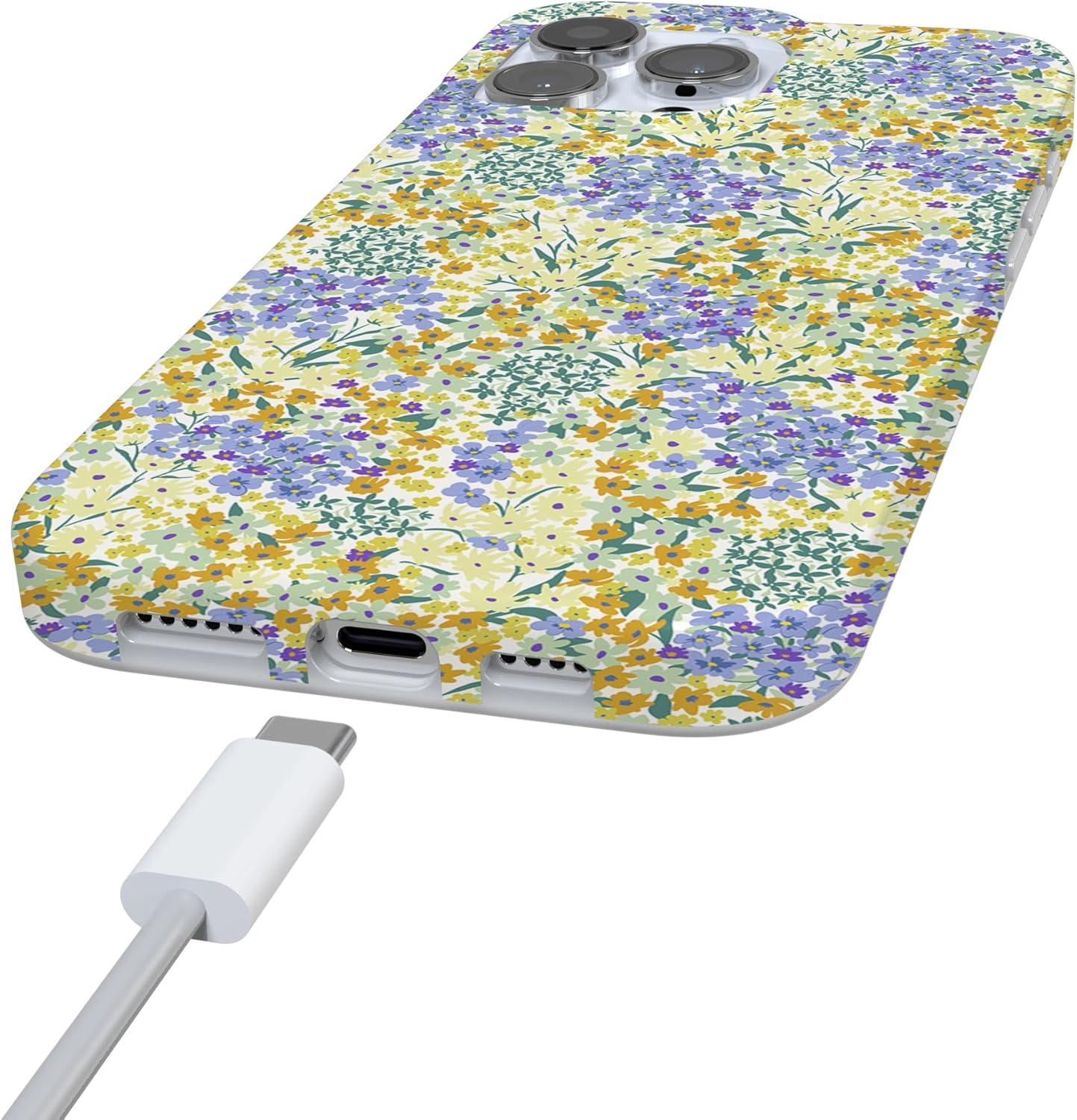 imageCasely iPhone 16 Pro Case  Into The Wild  White Snow Leopard  Compatible with MagSafe  Classic Ultra Slim DesignDream Garden  Cottagecore