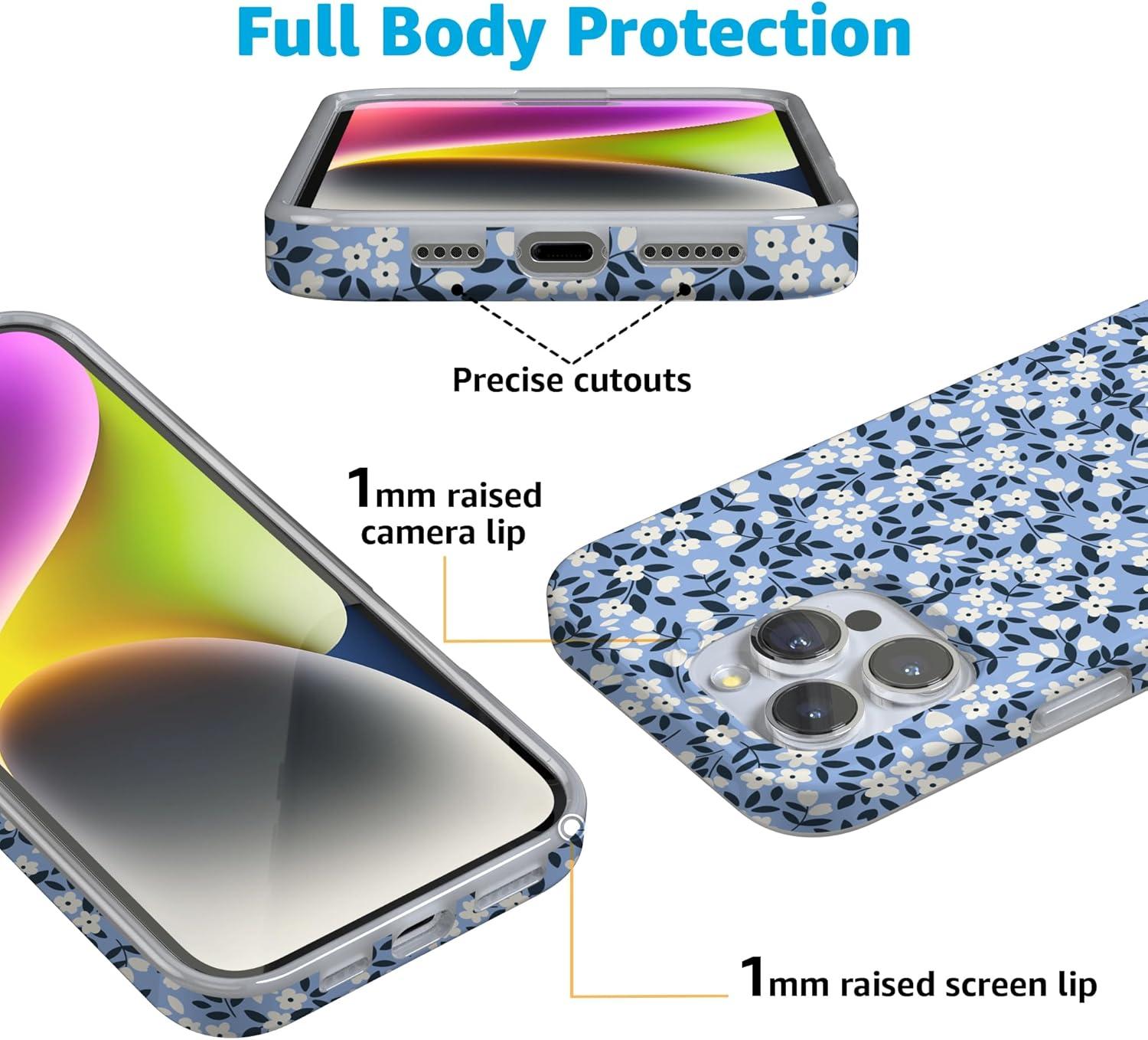 imageCasely iPhone 16 Pro Case  Into The Wild  White Snow Leopard  Compatible with MagSafe  Classic Ultra Slim DesignPicking Daisies  Cottagecore